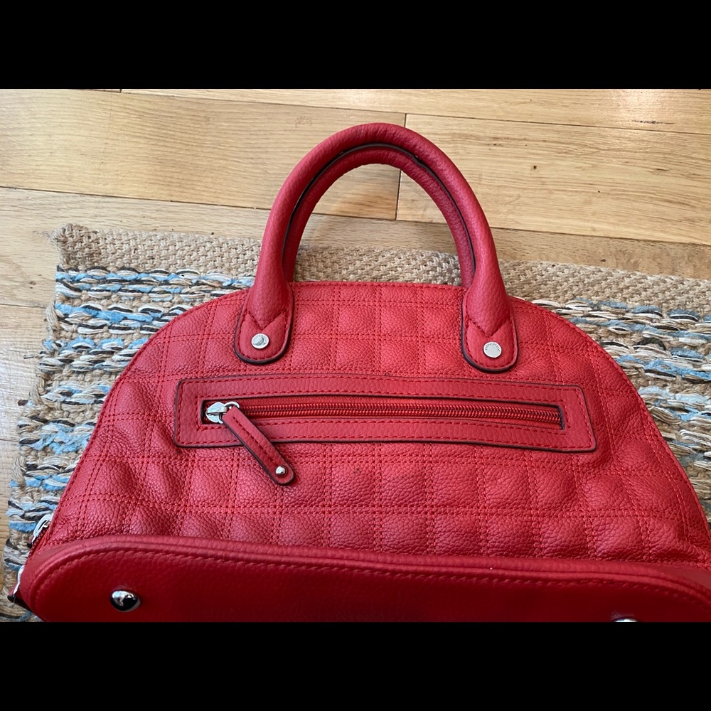Tiganello wallet bag red with silk striped lining